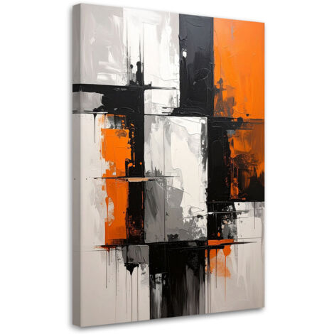 Cuadro en Lienzo, Abstracción en tonos naranjas, 30x45