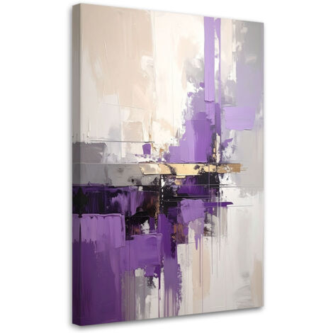 Cuadro en Lienzo, Abstracción violeta, 20x30