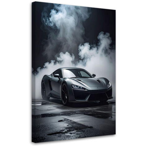 Cuadro en Lienzo, Coche deportivo gris, 30x45