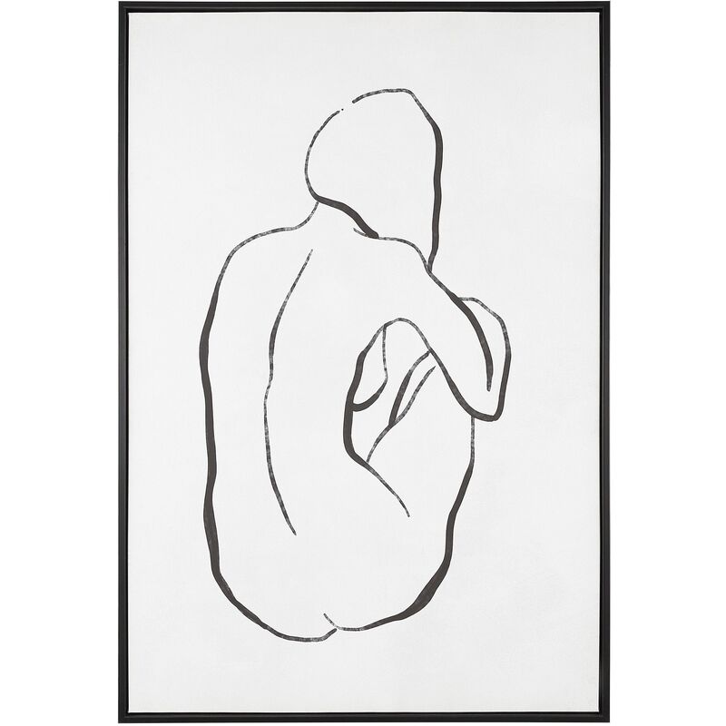 

Cuadro en lienzo enmarcado blanco/negro 63x93 cm RIVAROTTA