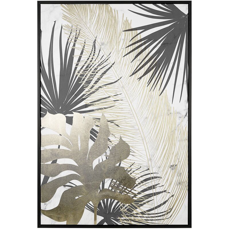 

Cuadro en lienzo enmarcado dorado/negro 63x93 cm TIEZZO