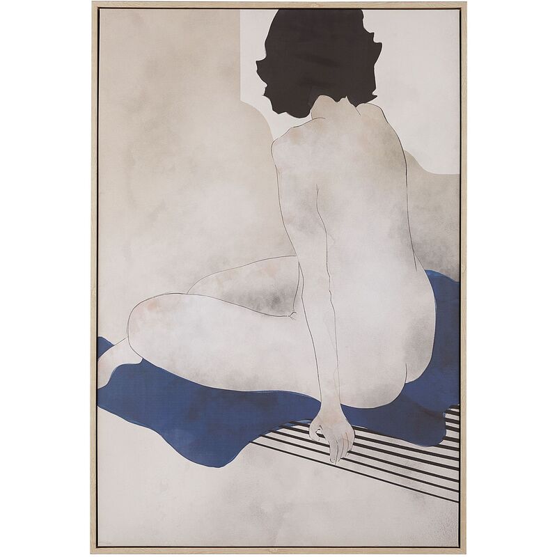 

Cuadro en lienzo enmarcado negro/gris 63x93 cm GRAVONI