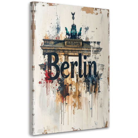 Cuadro en Lienzo, Letras tipográficas de Berlín, 20x30
