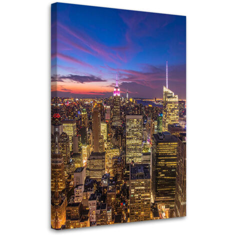 Cuadro en Lienzo, Nueva York de noche, 20x30