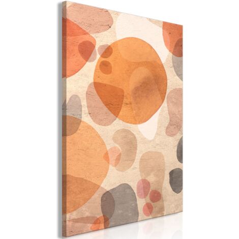 Cuadro en lienzo para decoración de pared, impresión premium en 1 parte sobre marco de madera, motivo caleidoscopio ámbar 40x60 cm 110013472