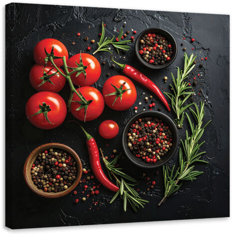 Cuadro en Lienzo, Verduras Tomates Comida, 20x20