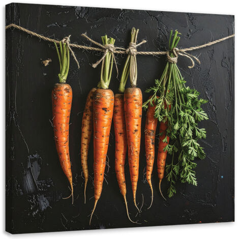 Cuadro en Lienzo, Zanahorias Manojo de verduras, 30x30