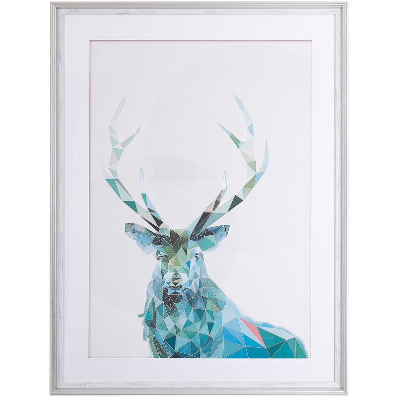 

Beliani - Cuadro enmarcado azul 60x80 cm KAYES