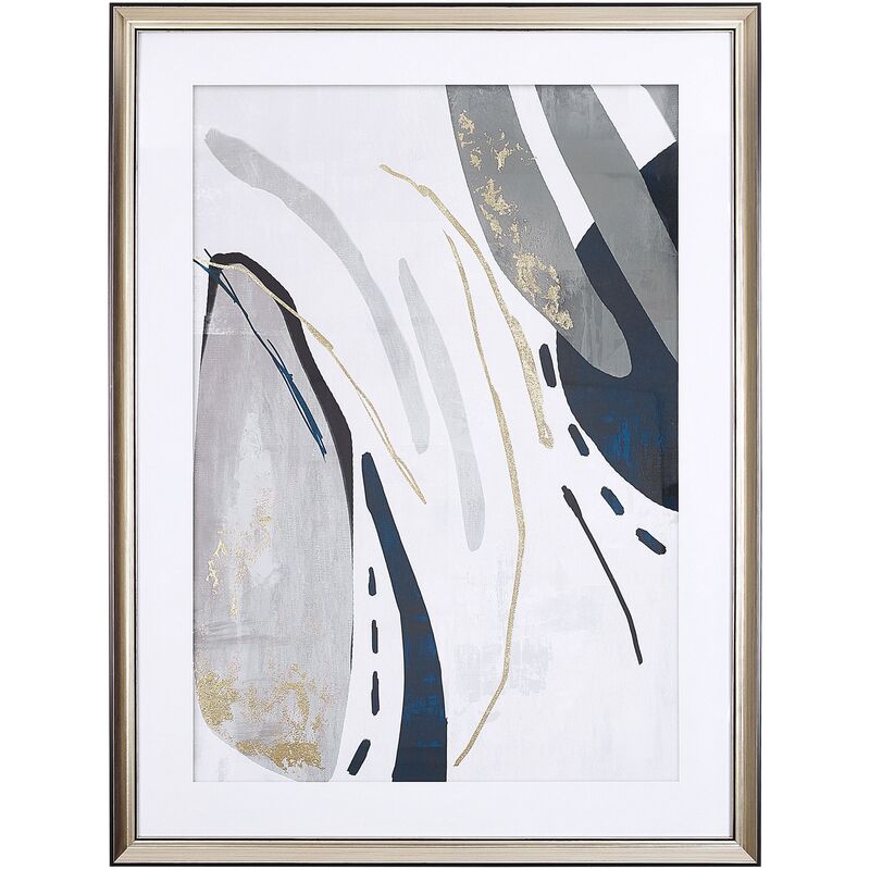 

Beliani - Cuadro enmarcado gris 60x80 cm HIDMO