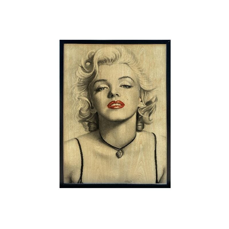 

Homemania - Cuadro Enmarcado - Retrato - para la sala de estar, habitacion - Multicolor en MDF, Poliester, 60 x 2,5 x 90 cm