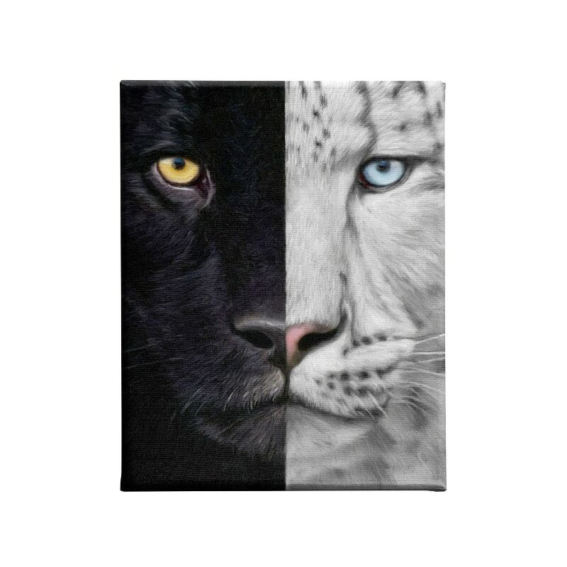 

Homemania - Cuadro Felino - Animales - para la sala de estar, la habitacion - Multicolor en Poliester, madera, 45 x 3 x 70 cm