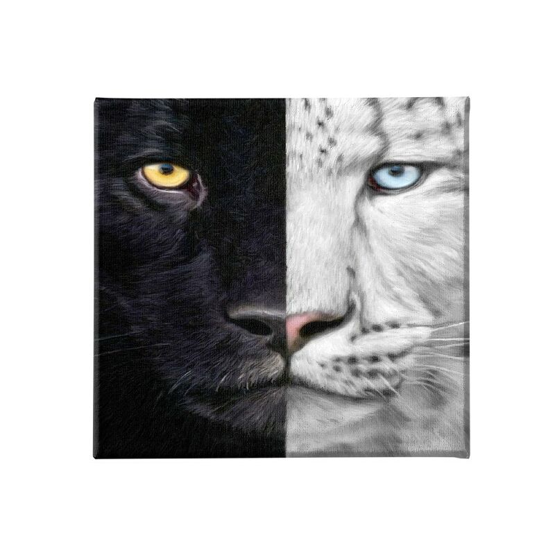 

Homemania - Cuadro Felino - Animales - para la sala de estar, la habitacion - Multicolor en Poliester, madera, 60 x 3 x 60 cm