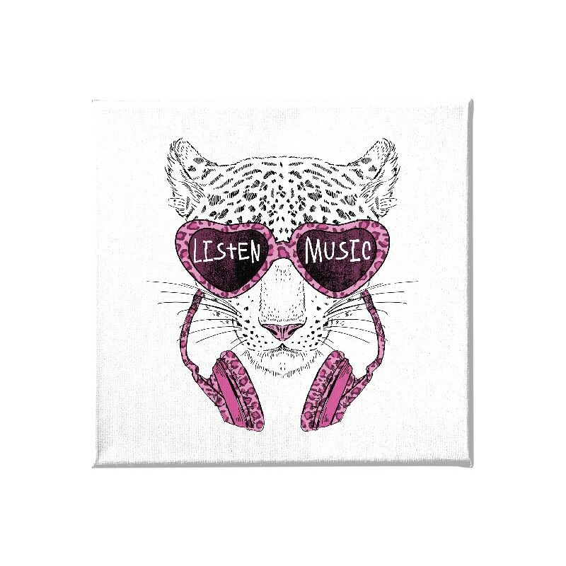 

Homemania - Cuadro Felino - Animales - para la sala de estar, la habitacion - Multicolor en Poliester, madera, 60 x 3 x 60 cm