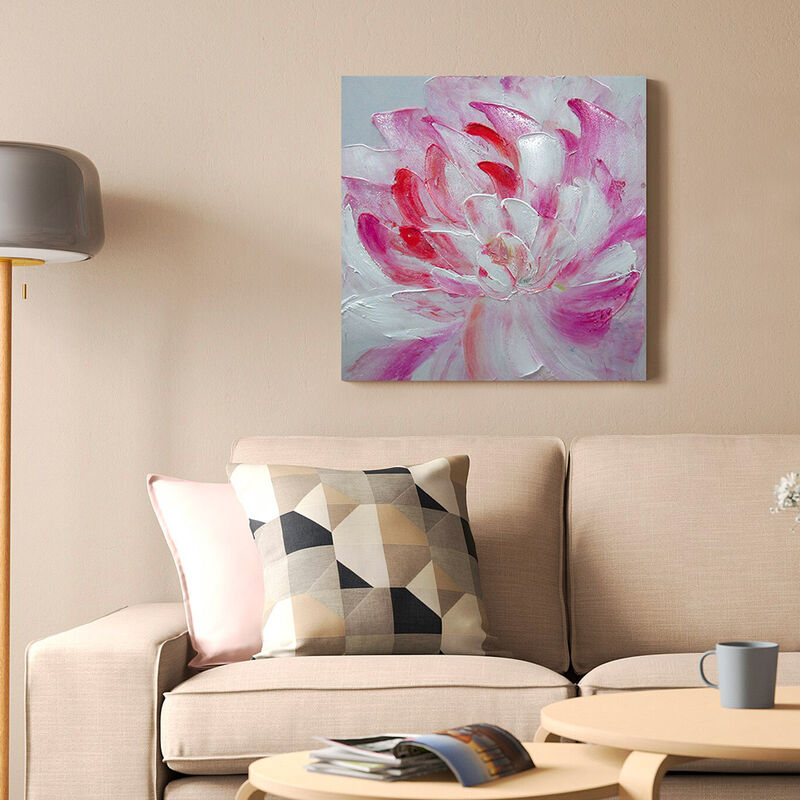 

Tema - Cuadro floral pintado a mano sobre lienzo 40 x 40 cm Peony 2