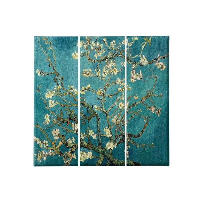 

Homemania - Cuadro Flores - 3 Piezas - Naturaleza - para la sala de estar, la habitacion - Multicolor en Poliester, madera, 69 x 3 x 50 cm