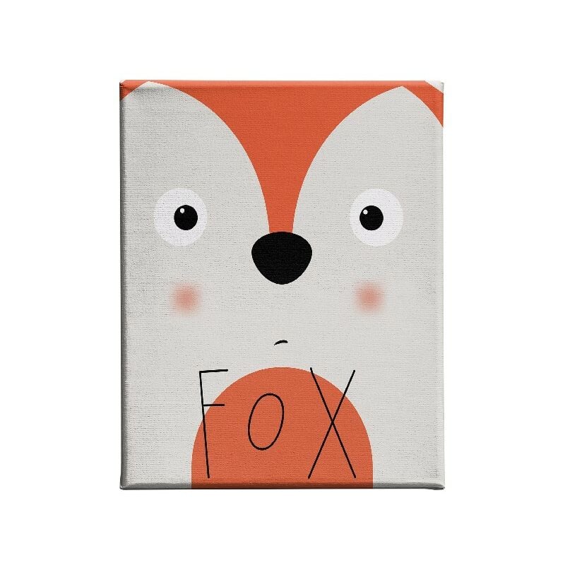 

Homemania - Cuadro Fox - Ninos - para la sala de estar, la habitacion - Multicolor en Poliester, madera, 45 x 3 x 70 cm