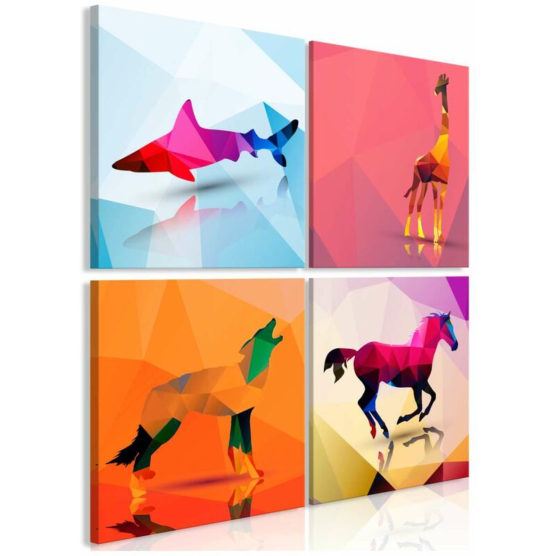 

Cuadro - Geometric Animals (4 Parts) Medidas 80X80