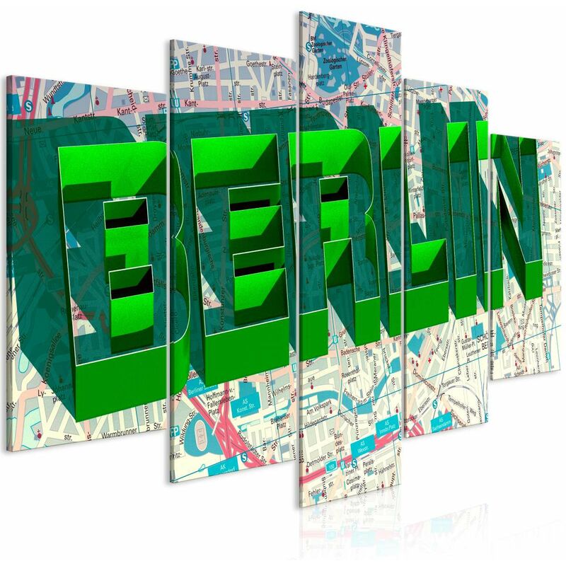 

Cuadro - Green Berlin (5 Parts) Wide Medidas 100X50