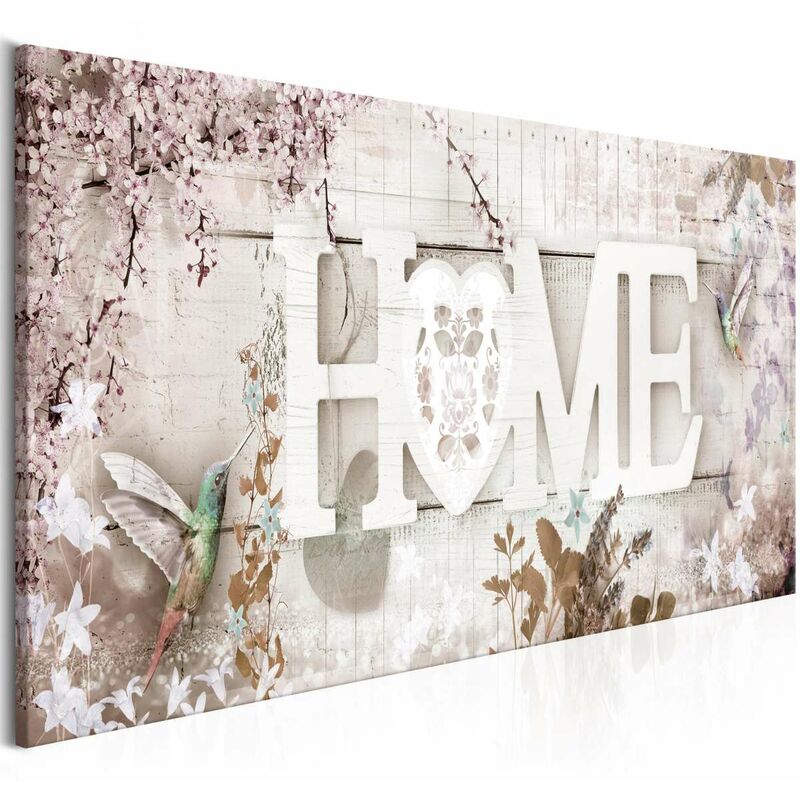 

Cuadro - Home and Hummingbirds (1 Part) Beige Narrow Medidas 150X50