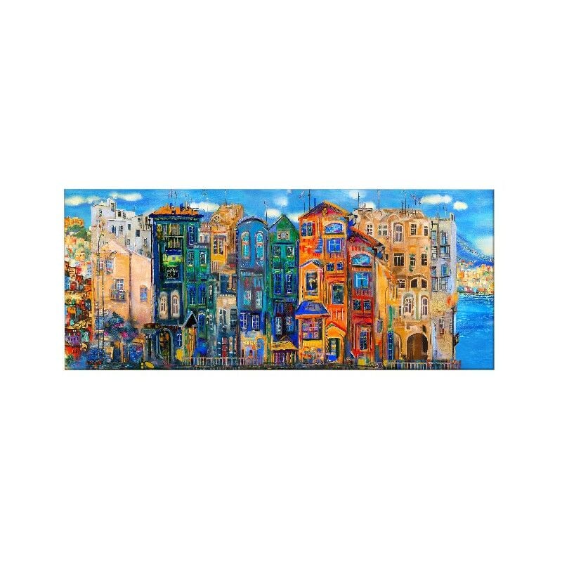 

Homemania - Cuadro Inicio - Arte y Graffiti - para la sala de estar, la habitacion - Multicolor en Poliester, madera, 70 x 3 x 100 cm