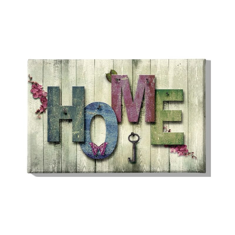 

Homemania - Cuadro Inicio - Citas - para la sala de estar, la habitacion - Multicolor en Poliester, madera, 45 x 3 x 70 cm