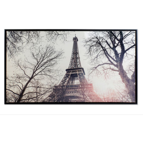 Cuadro Lienzo Ps 144X3,5X84 Paris Enmarcado Blanco CU159485