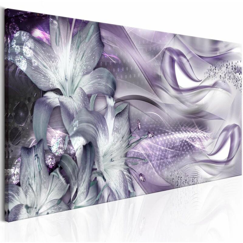 

Cuadro - Lilies and Waves (1 Part) Narrow Pale Violet Medidas 150X50