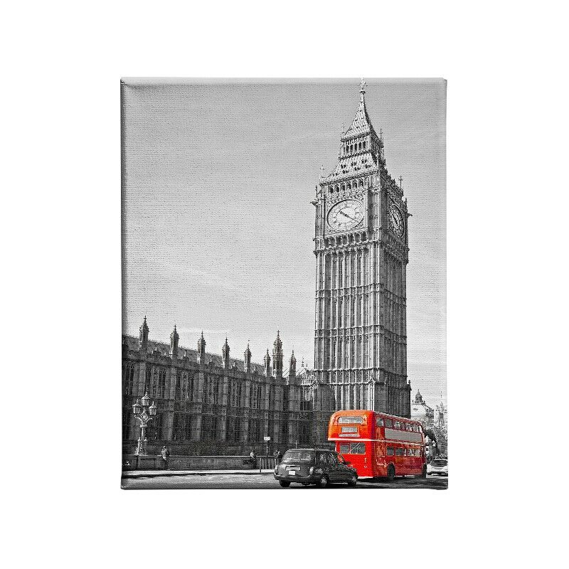 

Homemania - Cuadro Londres - Ciudades y paisajes - para la sala de estar, la habitacion - Multicolor en Poliester, madera, 45 x 3 x 70 cm
