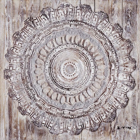 Cuadro Mandala en relieve 80x80 cm