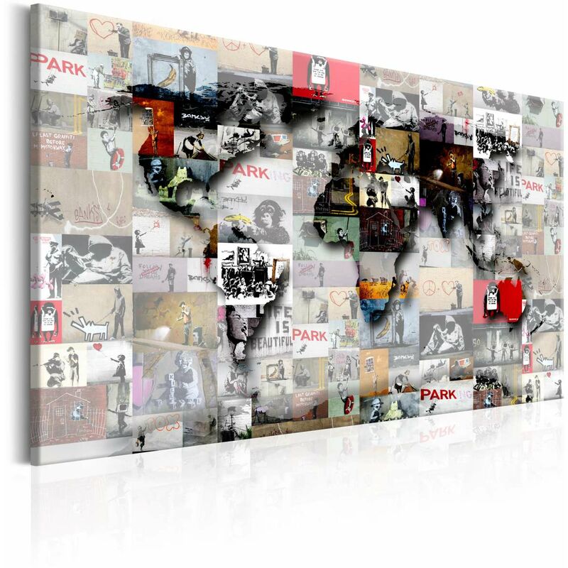 

Cuadro - Map: Banksy inspiration Medidas 120X80