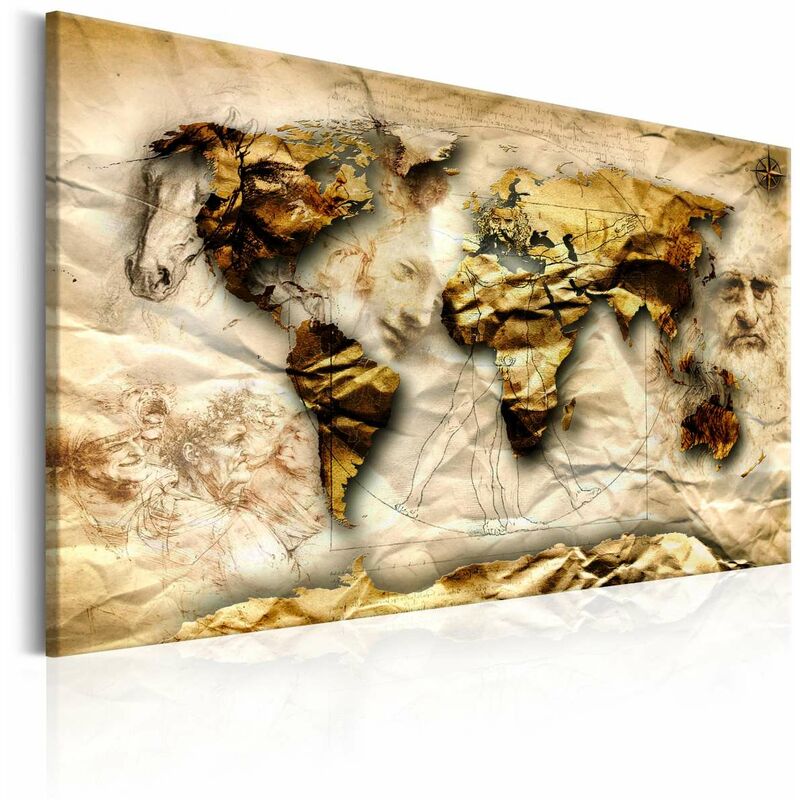 

Cuadro - Map: Leonardo da Vinci inspiration Medidas 90X60