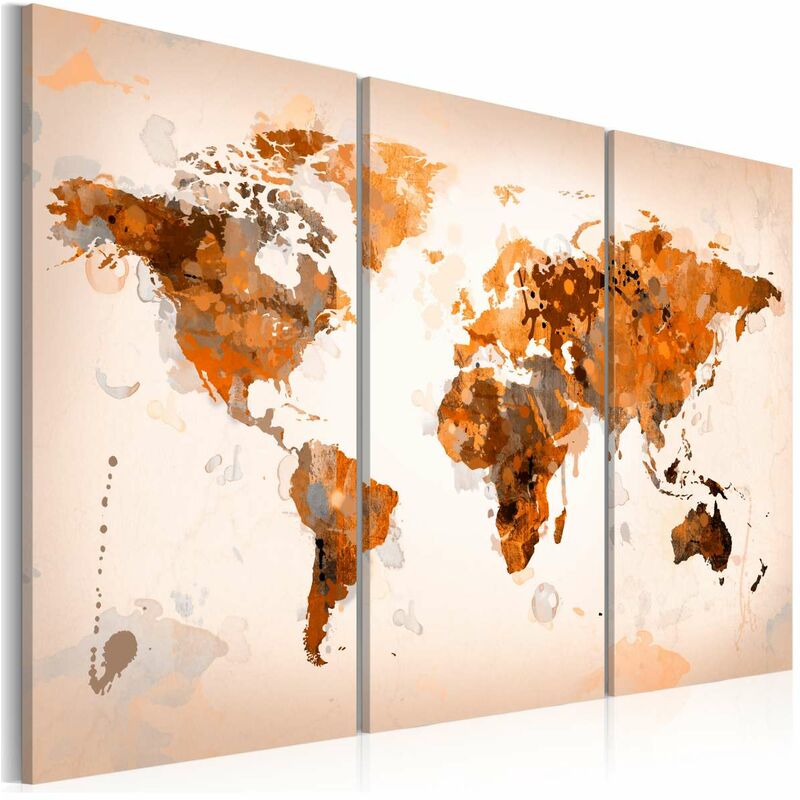 

Cuadro - Map of the World - Desert storm - triptych Medidas 120X80