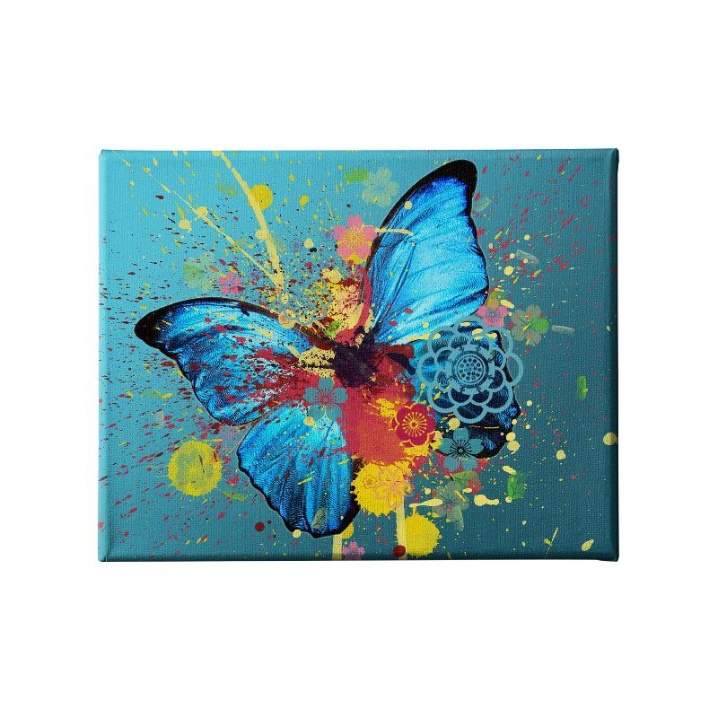 

Cuadro Mariposa - Animales - para la sala de estar, la habitacion - Multicolor en Poliester, madera, 45 x 3 x 70 cm