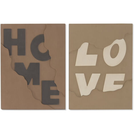 Cuadro Mdf 60X5,5X80 Relieve Home Love 2 Surt.
