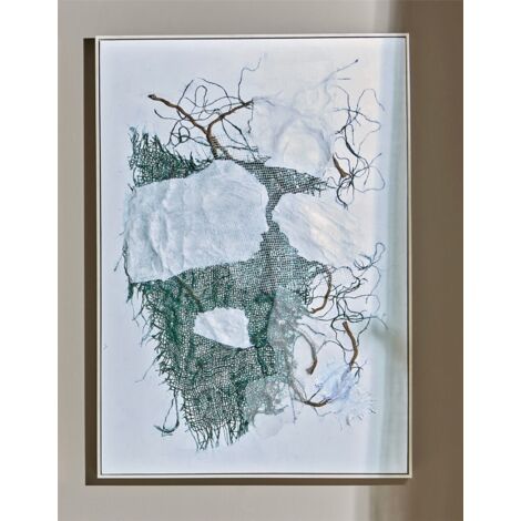 Cuadro Moderno Abst. Malla Gris C/Marco 72X102 Cms. 72X5X102 Cms