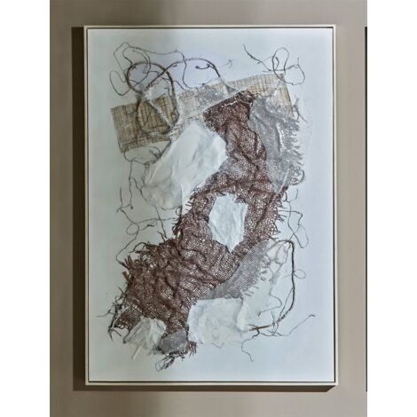 Cuadro Moderno Abst. Malla Rojiza C/Marco 72X102 Cms. 72X5X102 Cms