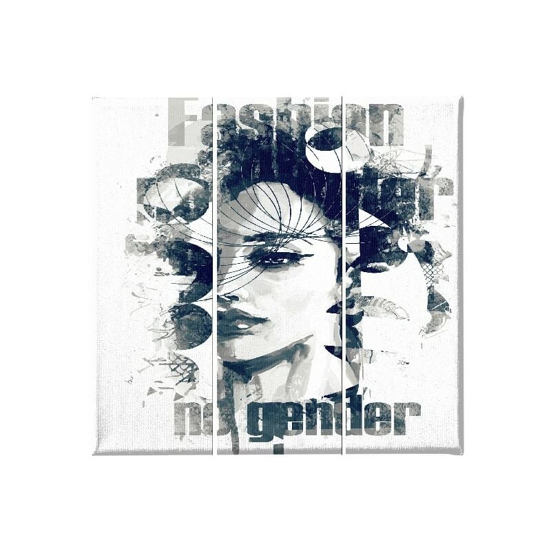 

Homemania - Cuadro Mujer - 3 Piezas - Citas - para la sala de estar, la habitacion - Multicolor en Poliester, madera, 69 x 3 x 50 cm
