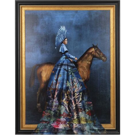 Cuadro Mujer A Caballo Vestido Relieve 110X3X140Cm