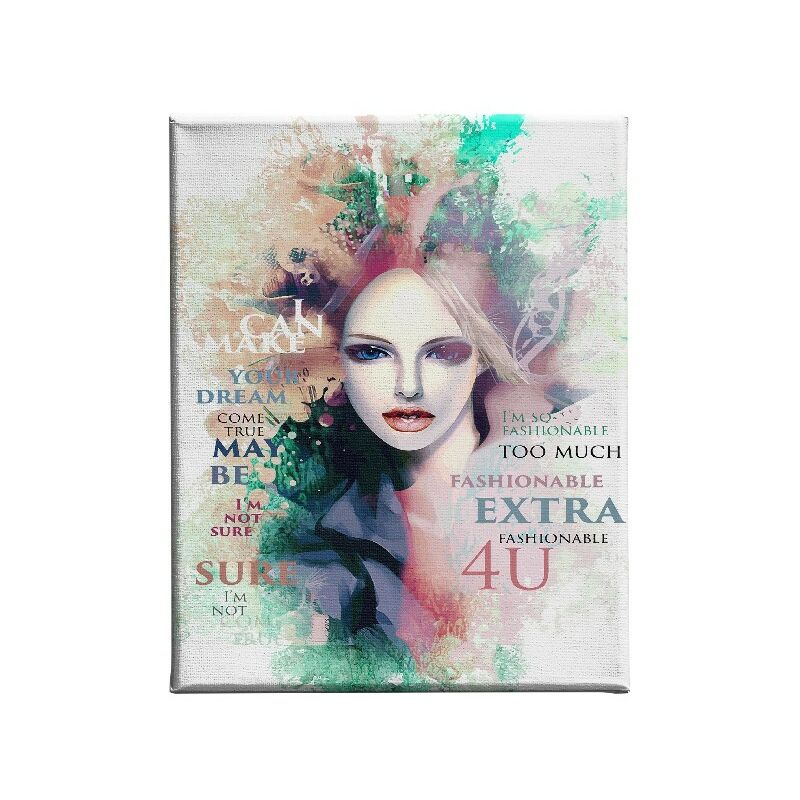

Cuadro Mujer - Citas - para la sala de estar, la habitacion - Multicolor en Poliester, madera, 45 x 3 x 70 cm