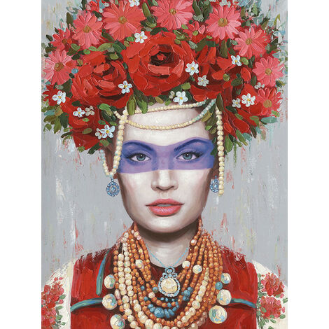 Cuadro Mujer con Rosas y Antifaz
70x100x3 cm