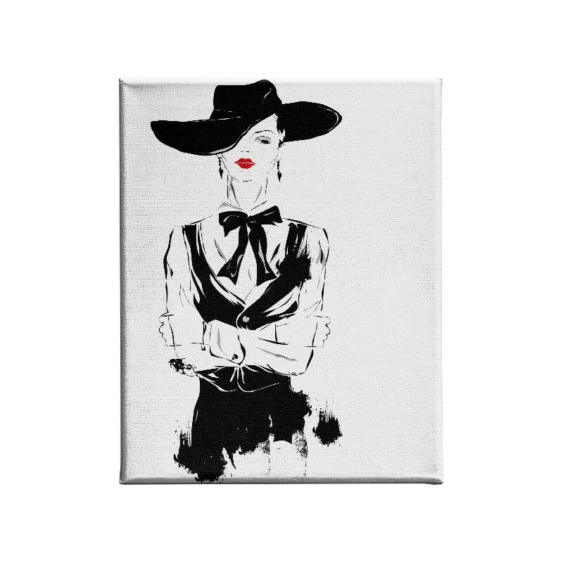 

Cuadro Mujer - Retrato - para la sala de estar, habitacion - Multicolor en Poliester, madera, 45 x 3 x 70 cm