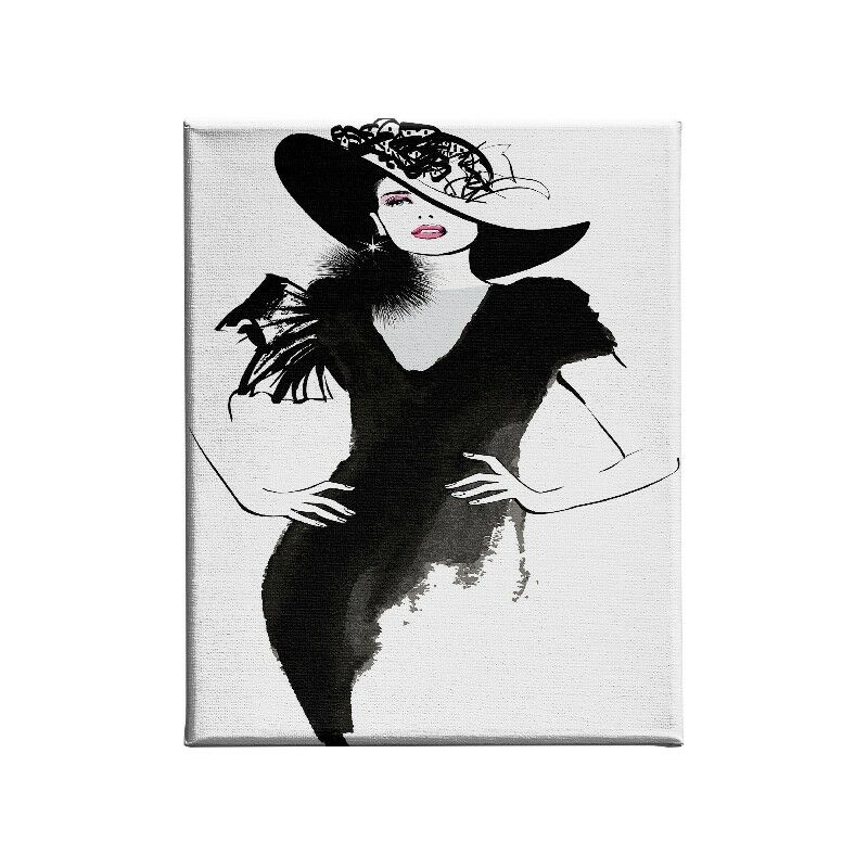

Homemania - Cuadro Mujer - Retrato - para la sala de estar, habitacion - Multicolor en Poliester, madera, 45 x 3 x 70 cm