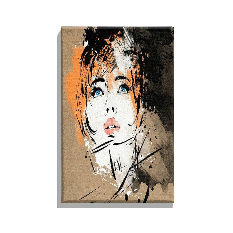 

Homemania - Cuadro Mujer - Retrato - para la sala de estar, habitacion - Multicolor en Poliester, madera, 45 x 3 x 70 cm