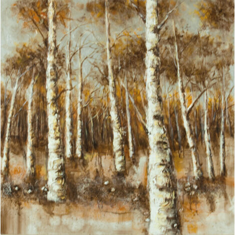 Cuadro multicolor de óleo sobre lienzo con marco de madera 140x70 cm