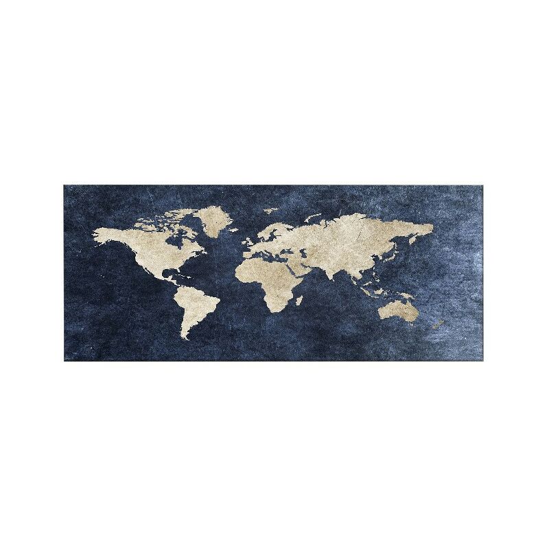 

Homemania - Cuadro Mundo - Mapa - para la sala de estar, habitacion - Multicolor en Poliester, madera, 70 x 3 x 100 cm
