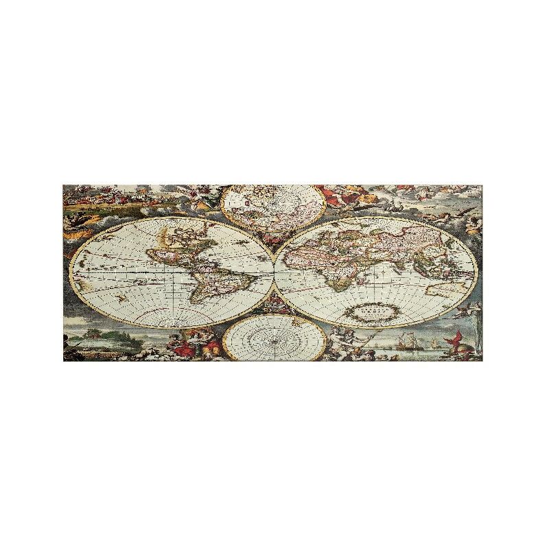 

Homemania - Cuadro Mundo - Mapa - para la sala de estar, habitacion - Multicolor en Poliester, madera, 70 x 3 x 100 cm