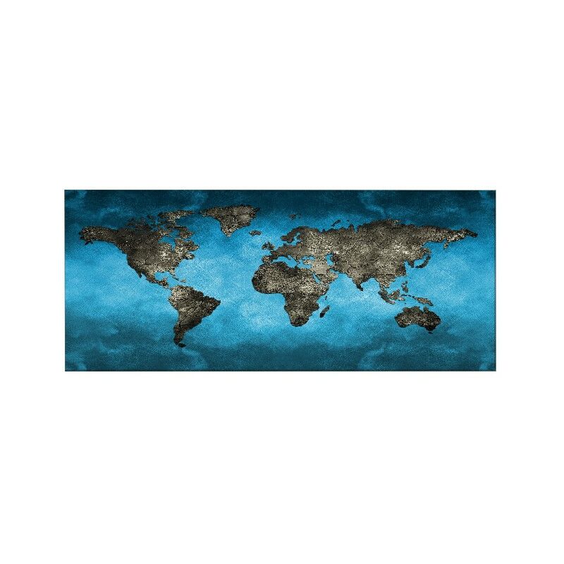 

Homemania - Cuadro Mundo - Mapa - para la sala de estar, habitacion - Multicolor en Poliester, madera, 70 x 3 x 100 cm