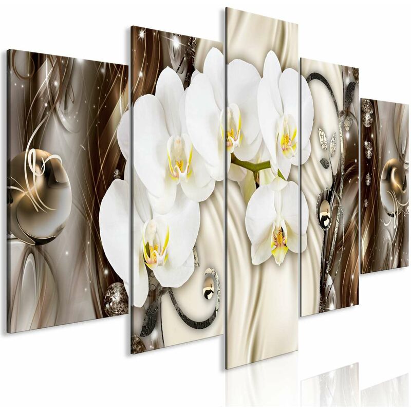 

Cuadro - Orchid Waterfall (5 Parts) Wide Brown Medidas 225X100