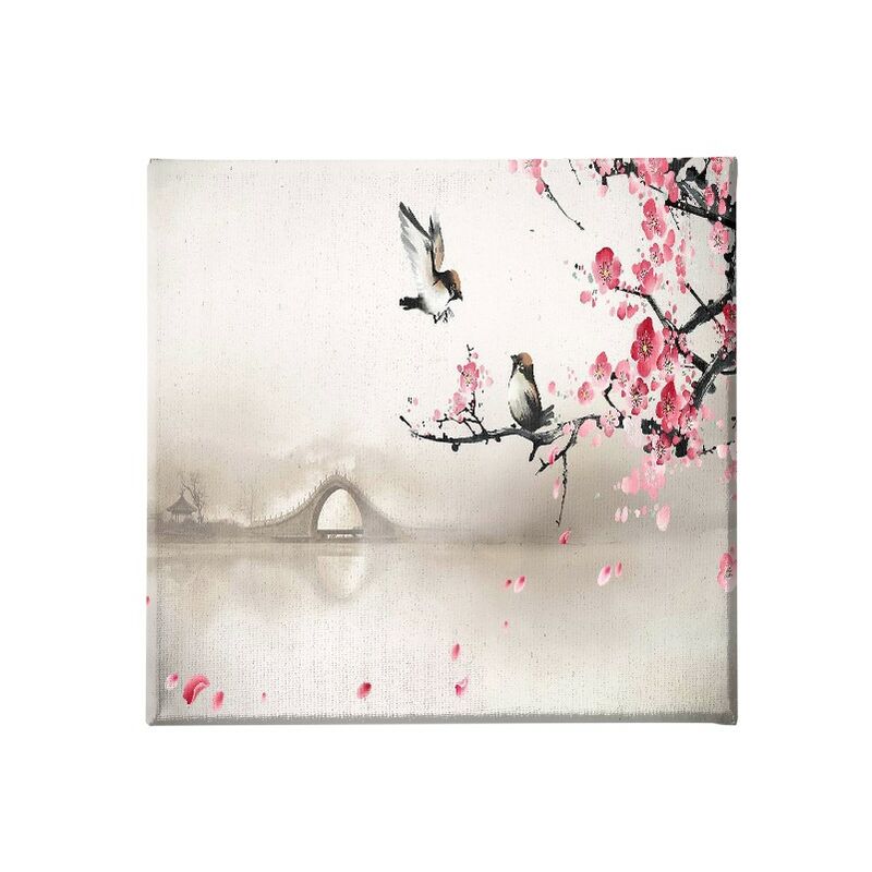 

Homemania - Cuadro Pajaro - Animales - para la sala de estar, la habitacion - Multicolor en Poliester, madera, 60 x 3 x 60 cm