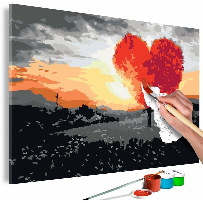 

Cuadro para colorear - Árbol en forma de corazón (salida del sol) Medidas 60X40